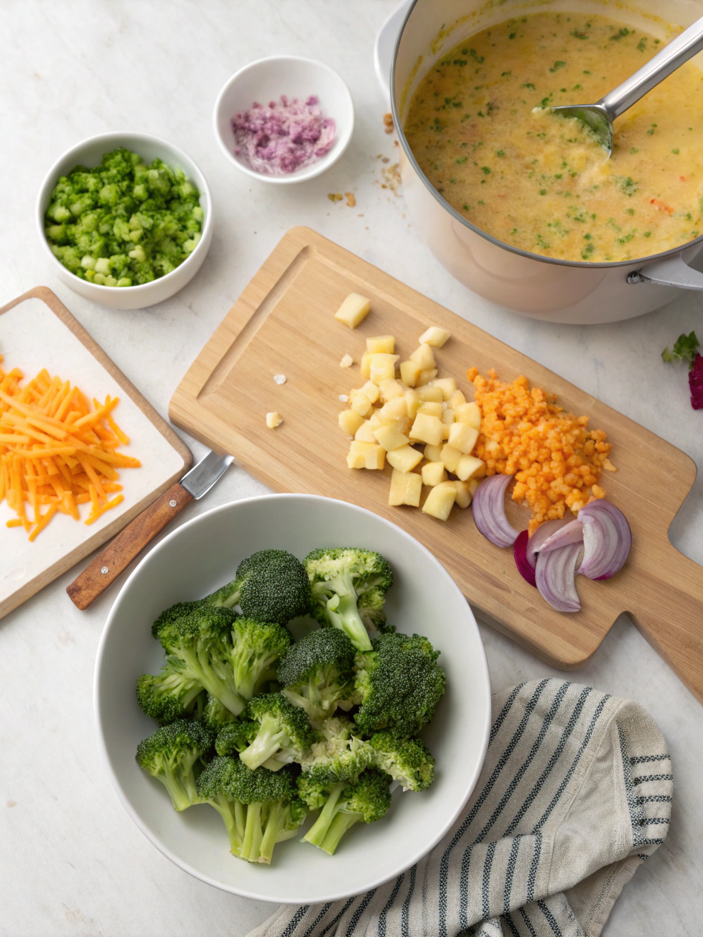 panera bread broccoli cheddar soup recipe preparing steps